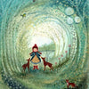 Bijdehansje Postcard Girl with Deer | Conscious Craft